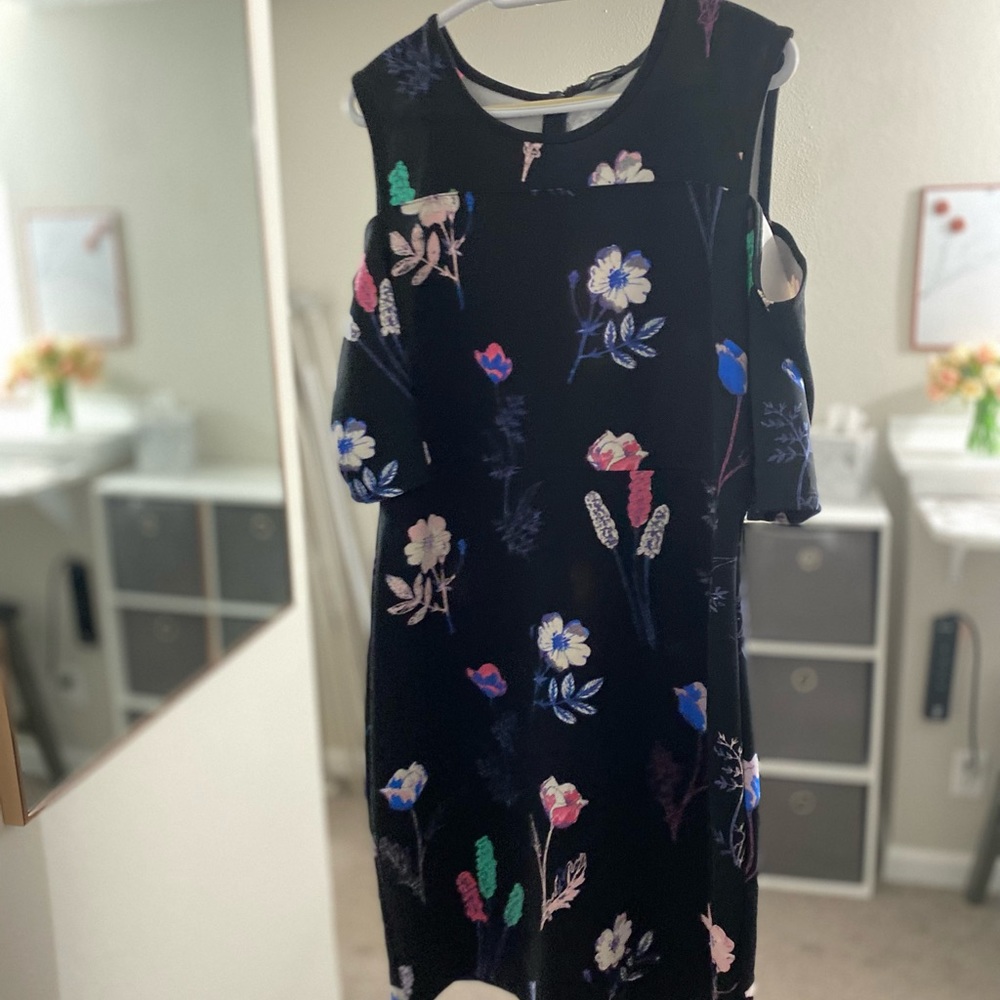 XXL I Heart Robson Black Cold Shoulder Evening Dress